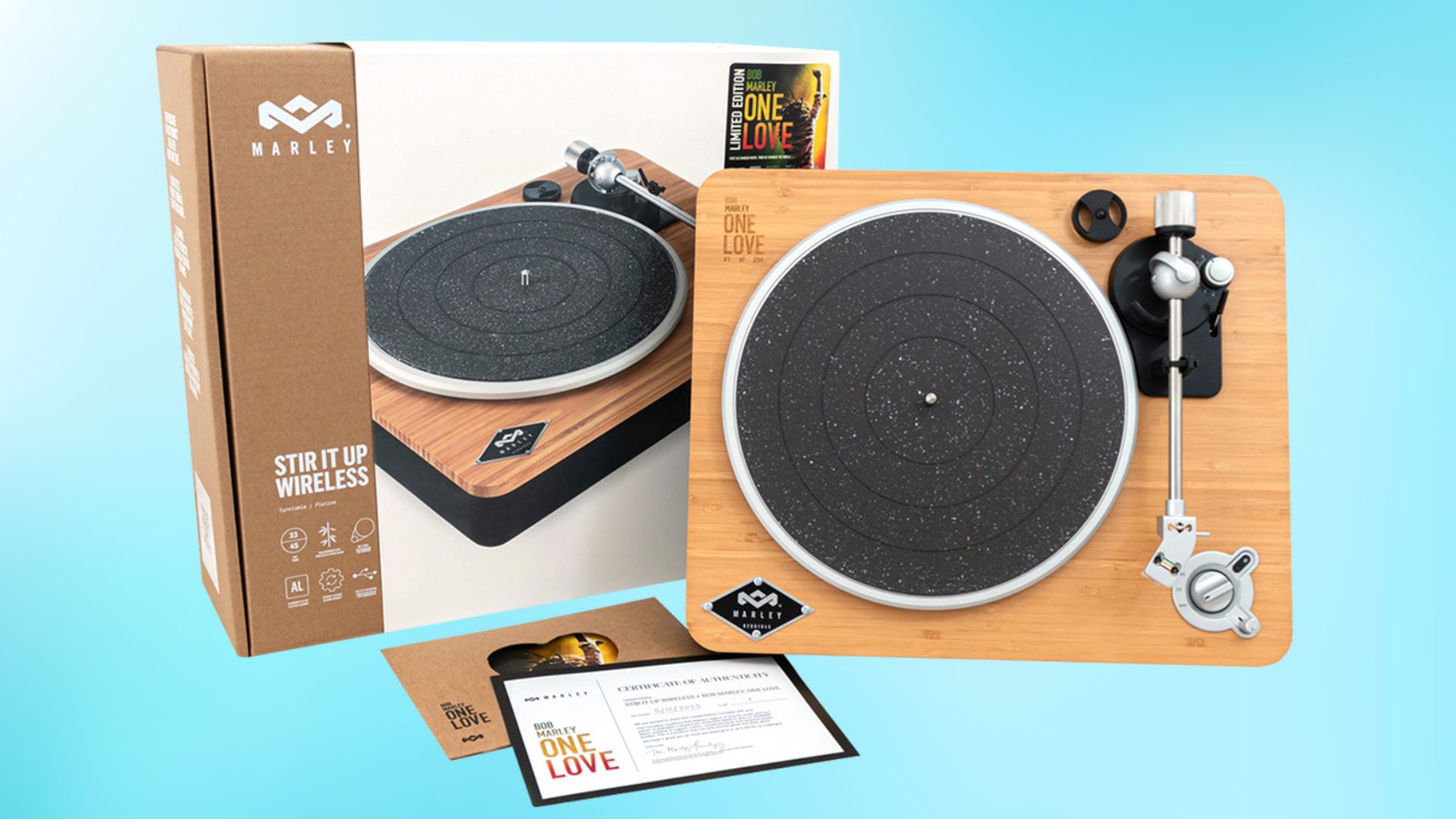 House of Marley's 'Bob Marley: One Love' Limited-Edition Turntable