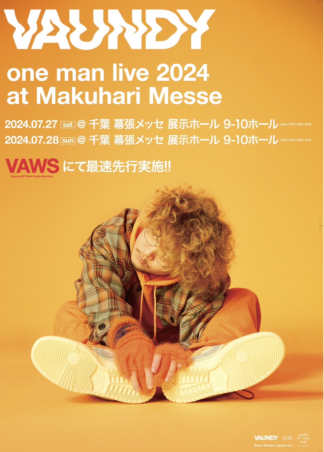 Vaundy one man live 2024 at Makuhari Messe、Vaundy ART Work Studio