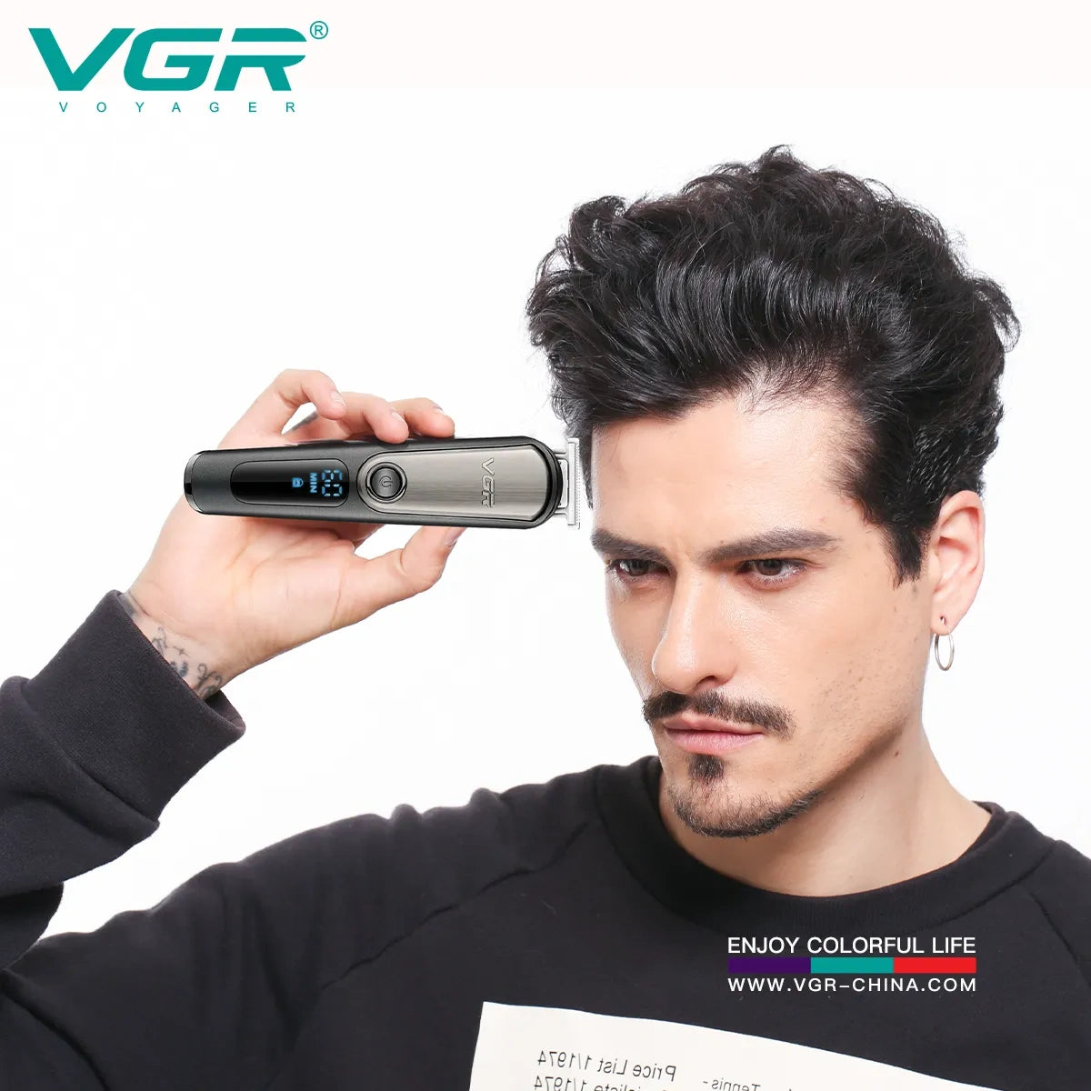 VGR V-105 Professional 5-in-1 Grooming Kit for Men with Led Display, 6