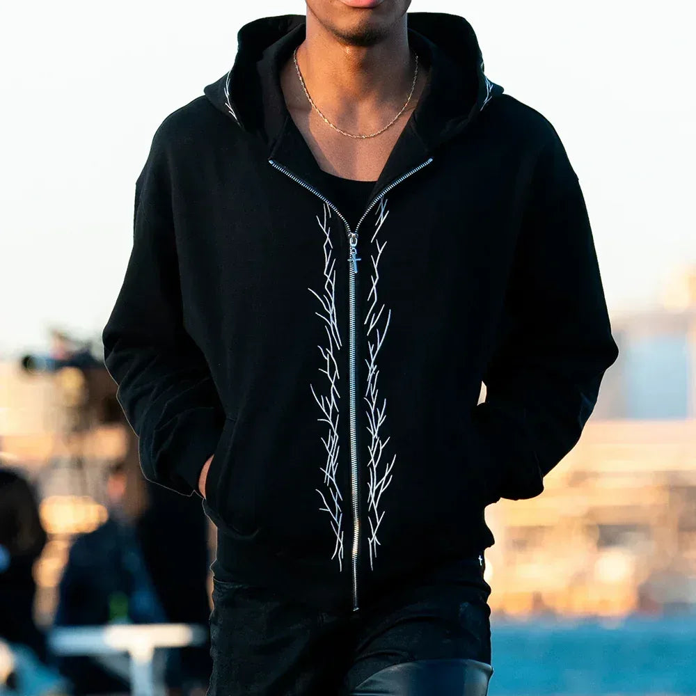 LAST NEST(ラストネスト)商品ページ - Stick Embroidery Zip Hoodie