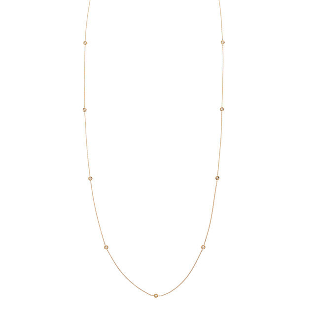 AGVN641090DI ダイヤモンド セルクル ステーション ロングネックレス