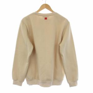 スウェット トレーナー 長袖 クルーネック ハート刺繍 裏起毛 M