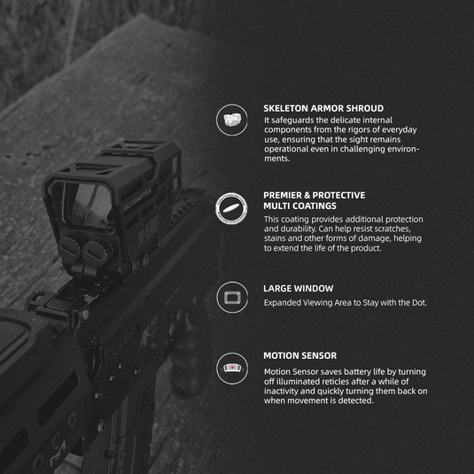 Large Window | Frenzy Plus 1x31x26 3MOA Red Dot Sight | for Rifle