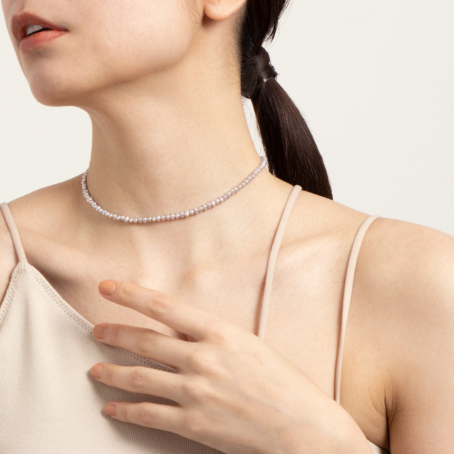 ミニパール スライドネックレス – VERMILLION