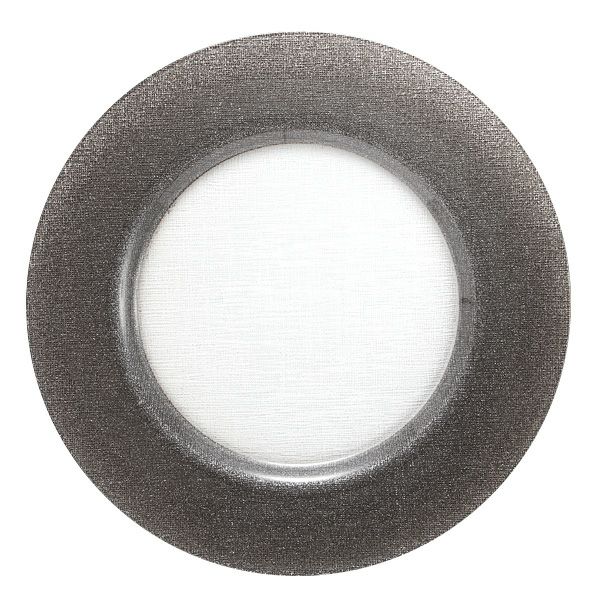 グリッター チャージャープレート 33cm ジンジャー＆クリア | Vetro