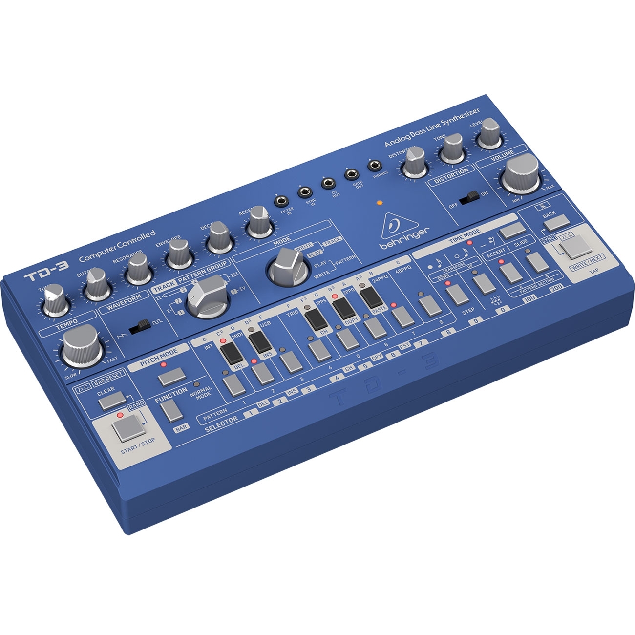 Behringer TD-3 Analog Bass Line Synthesizer - Blue - Vintage King