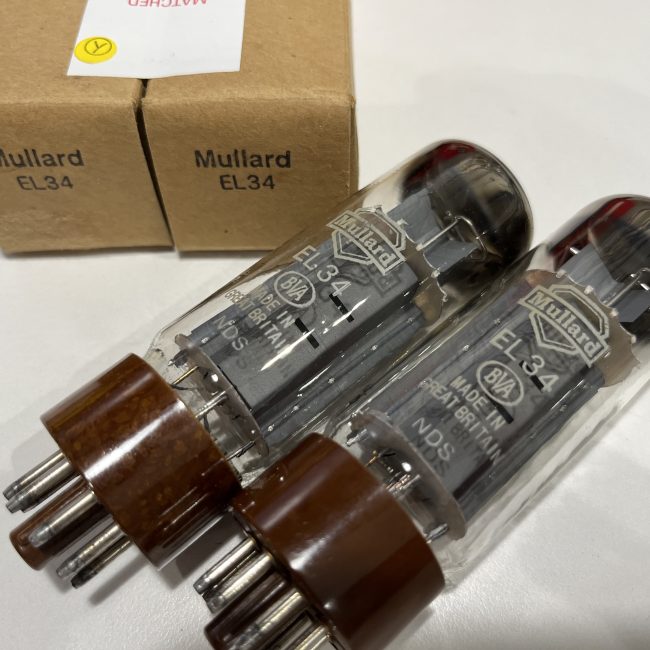 EL34 Mullard ムラード オリジナル 茶ベース 2本マッチ - ヴィンテージ