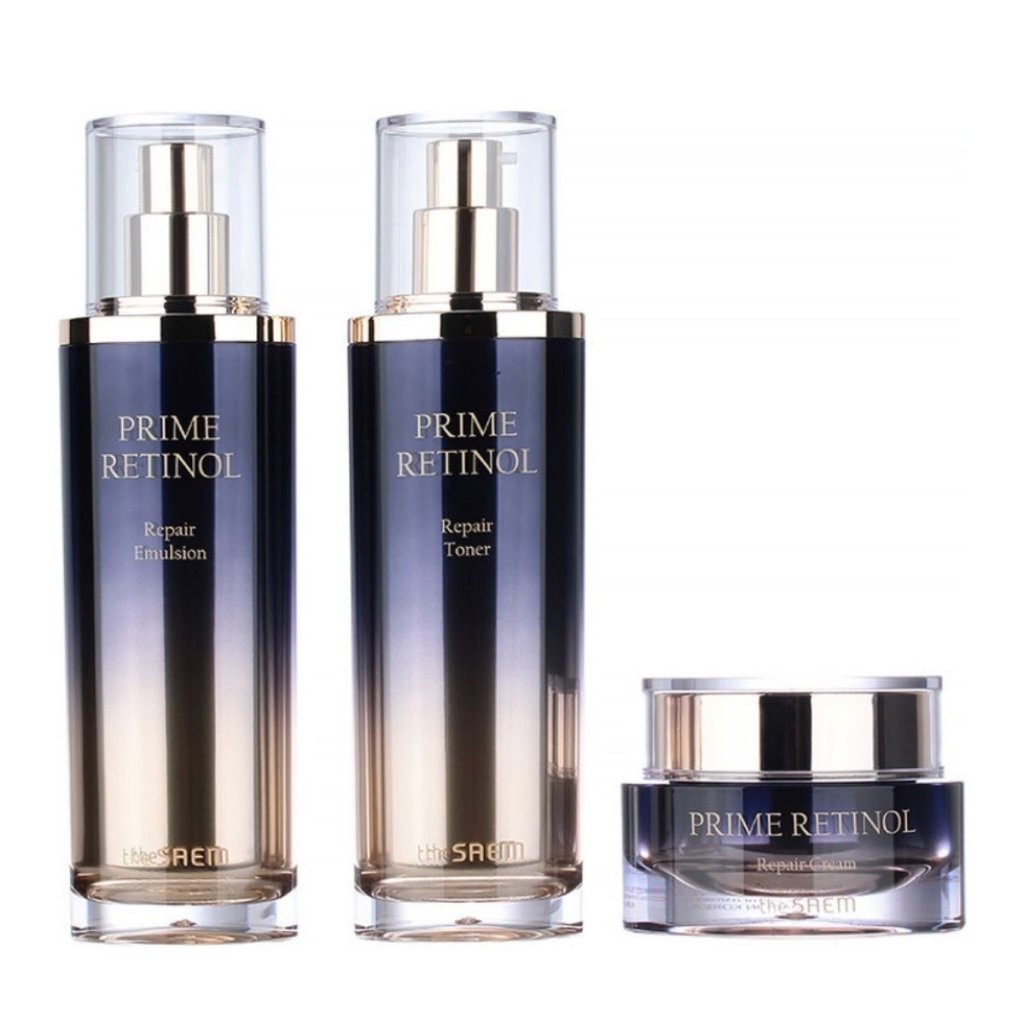 The Saem Prime Retinol Set – Yaşlanma Karşıtı 3'lü Cilt Bakım Seti
