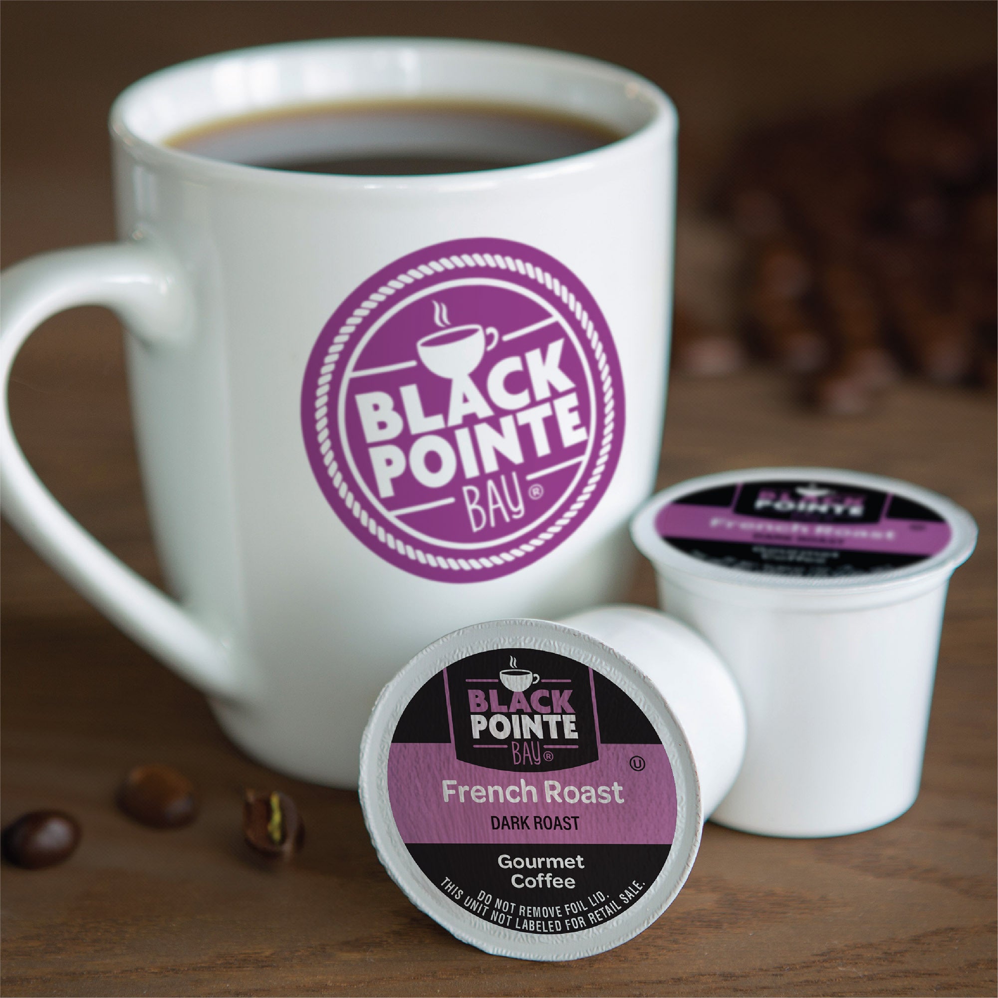 Black Pointe Bay, French Roast, Dark Roast, Single Serve Coffee