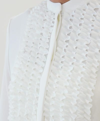 Demi-Luxe BEAMS（デミルクス ビームス）ジョーゼット フリルブラウス