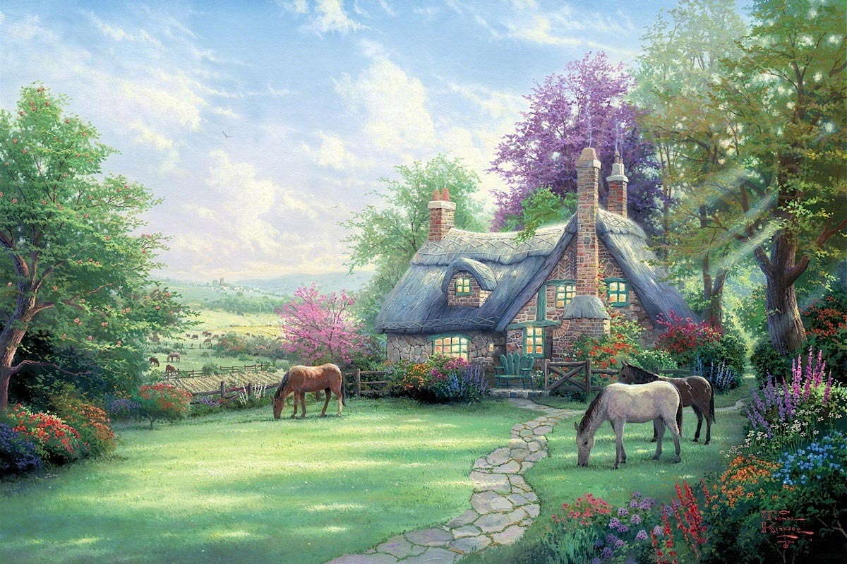 Perfect Summer Day, A, by Thomas Kinkade - Village Gallery
