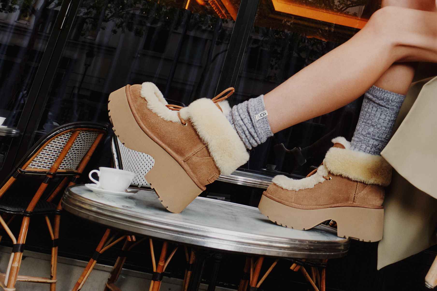 UGG Esmee Lace Up Chestnut (Women) – Village Shoes Fresno