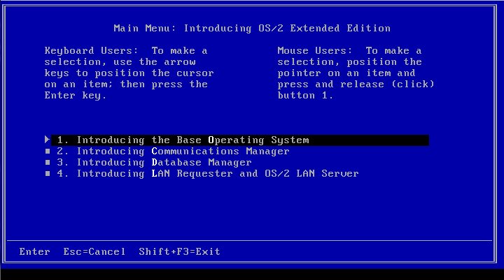IBM OS/2 1.1 Extended Edition | Virtually Fun