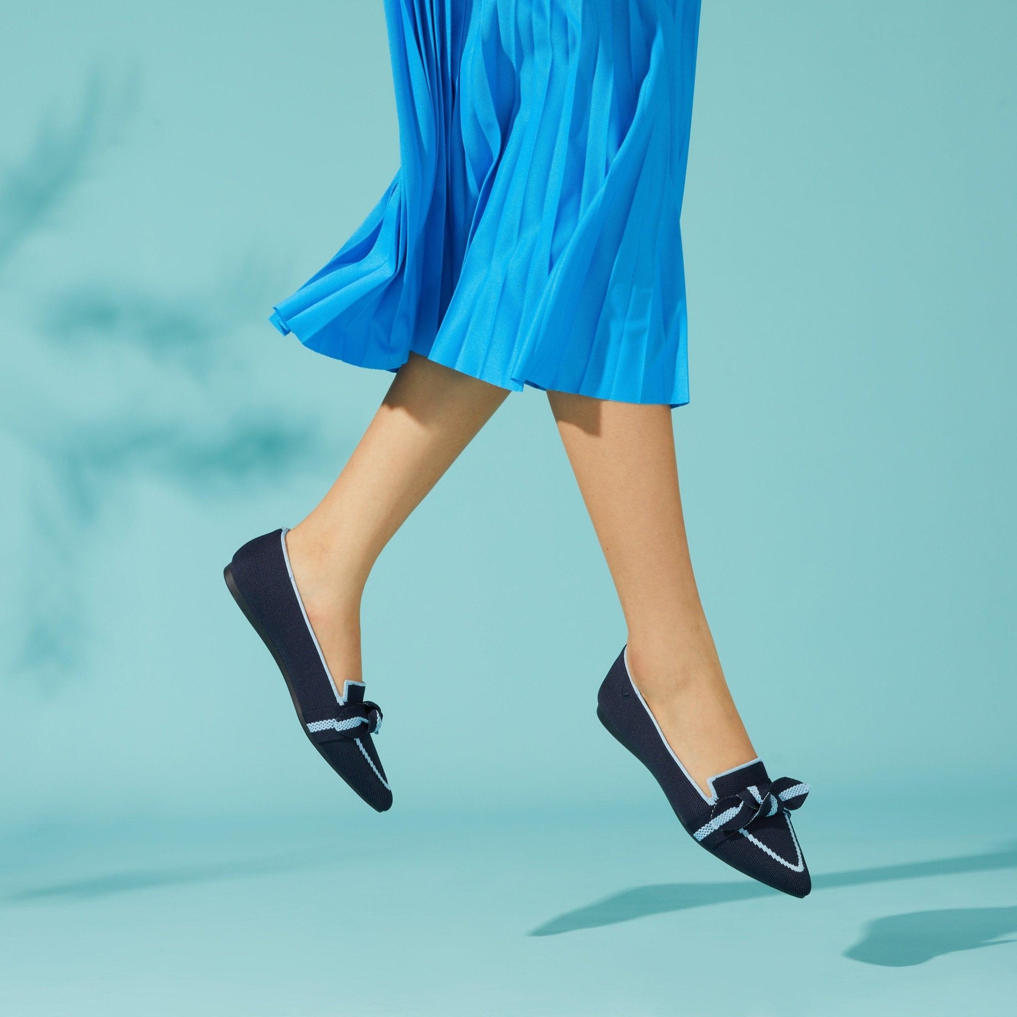 Michelle] Pointed toe loafers with ribbon – VIVAIA JAPAN