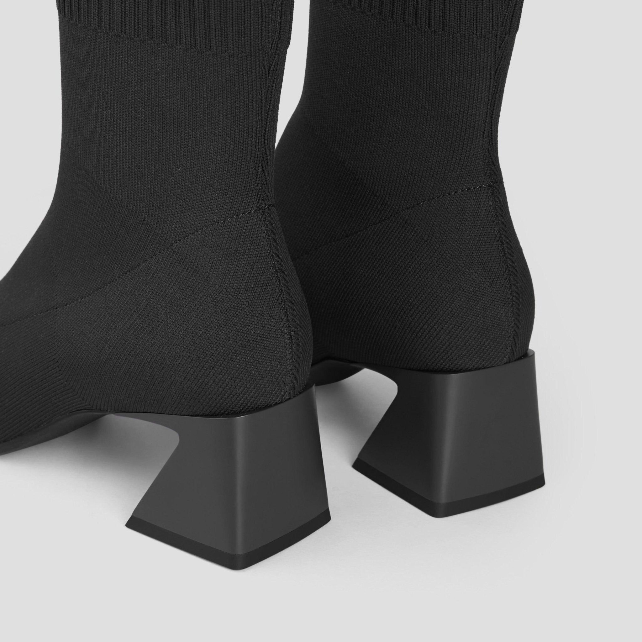 Regina Pro] Square toe water-repellent short boots – VIVAIA JAPAN