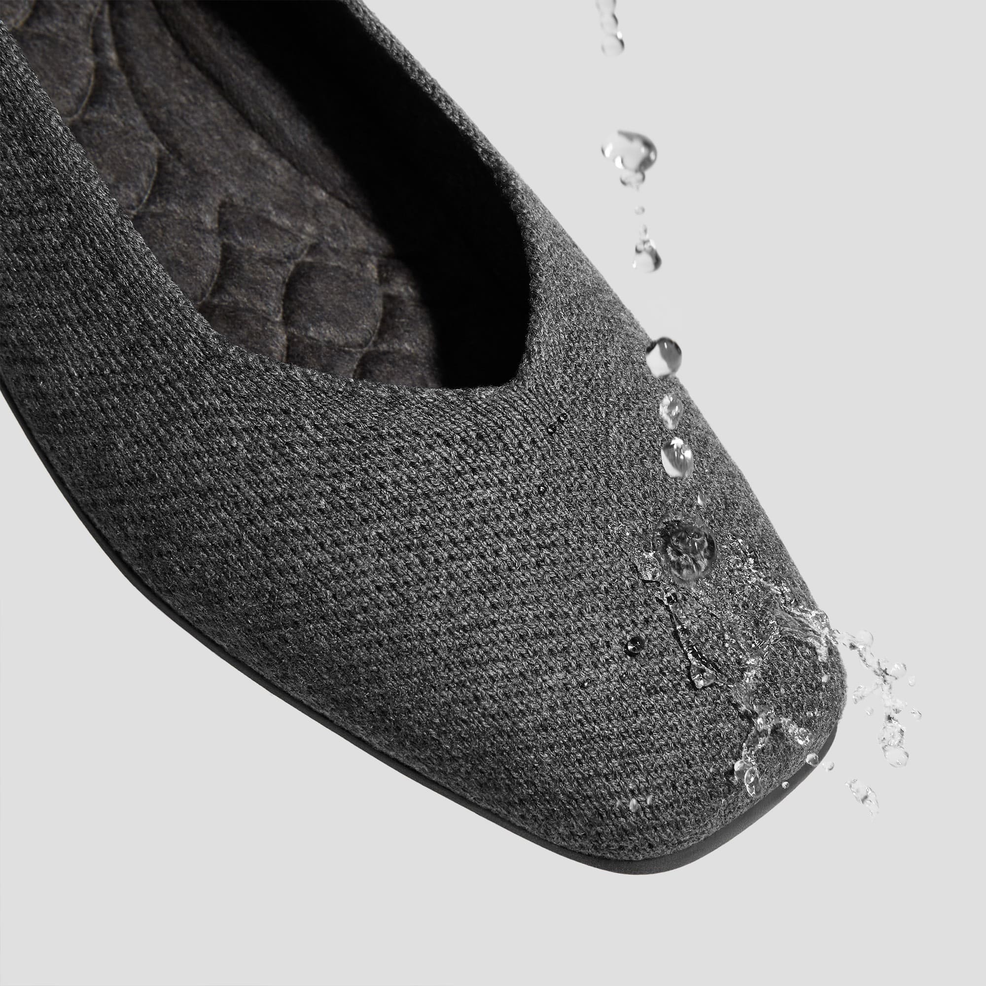 Margot™ Walker 超撥水] スクエアトゥ 超軽量 厚底 フラットシューズ