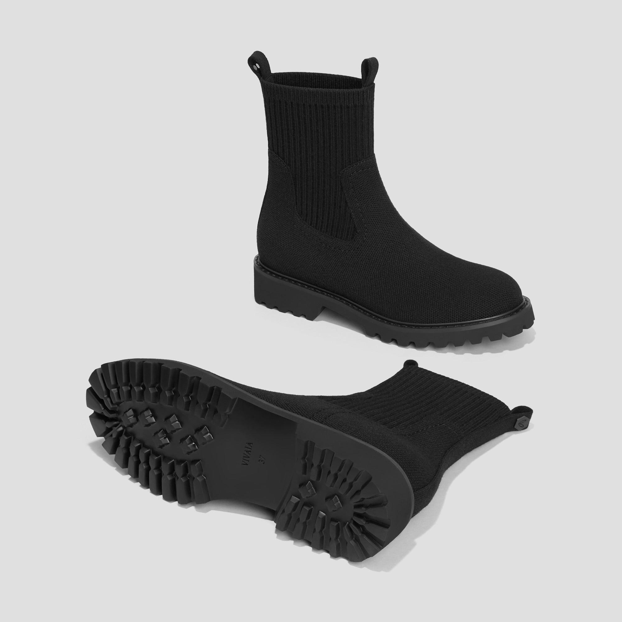 Flora] ラウンドトゥ 撥水加工 ラグソール アンクルブーツ – VIVAIA JAPAN