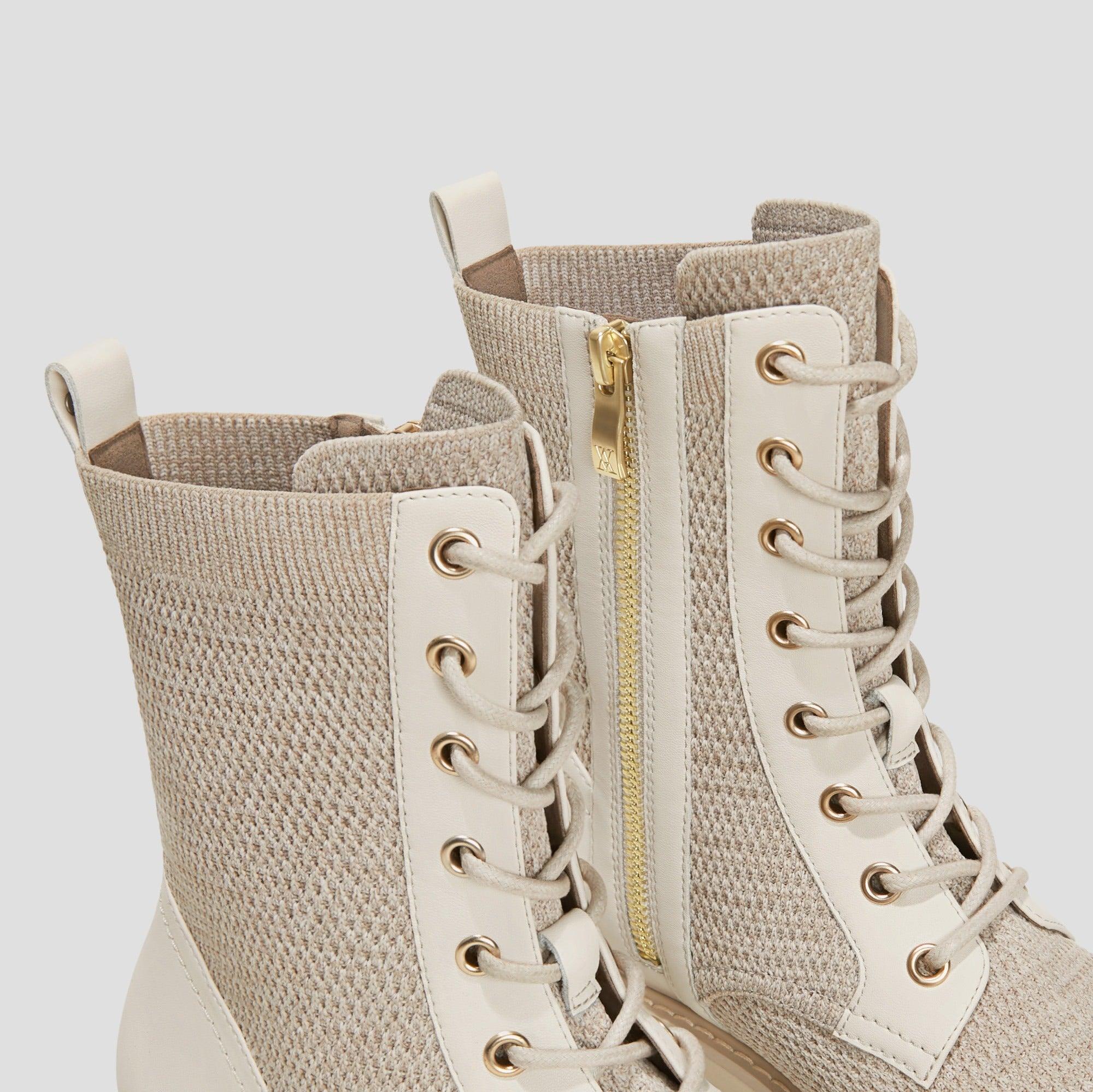 Florence] ラウンドトゥ 撥水加工 ラグソール レースアップ アンクル