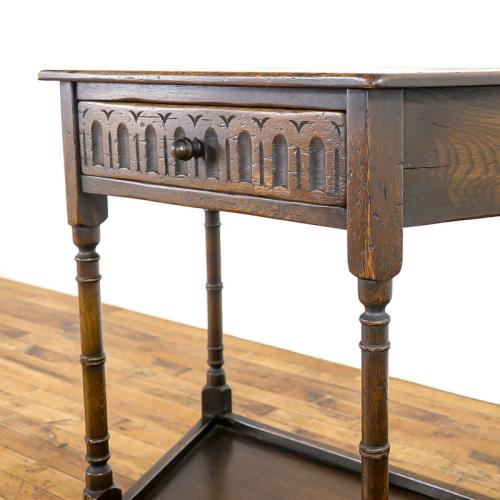 イギリスアンティーク コンソールテーブル オーク材 v_57440