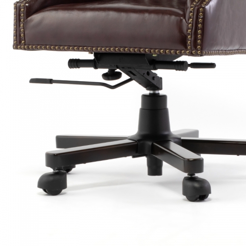 ヴィンセント オフィスチェア デスクチェア ブラウン 合皮 9017-OF