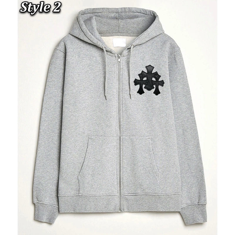 Chrome Hearts Grey Pullover Hoodie – Vintage Jacket
