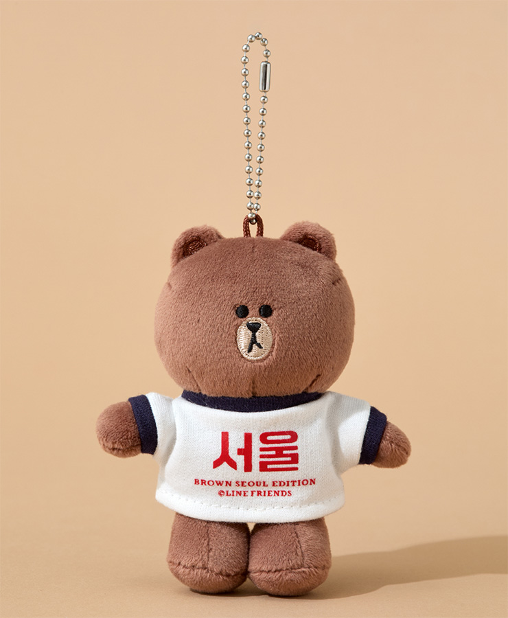LINE FRIENDS BROWN PLUSH KEYRING SEOUL EDITION – LINE FRIENDS SQUARE