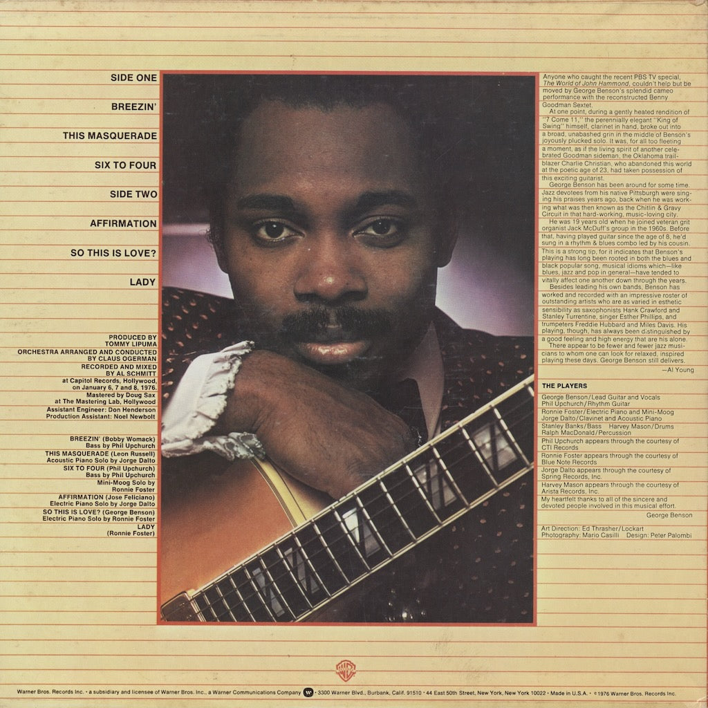 George Benson / ジョージ・ベンソン / Breezin' (BS 2919) – VOXMUSIC
