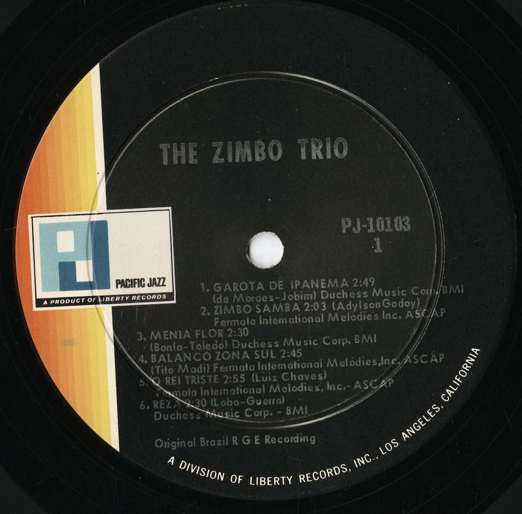 Zimbo Trio - The Zimbo Trio (PJ-10103) LP 1966 US Pacific Jazz