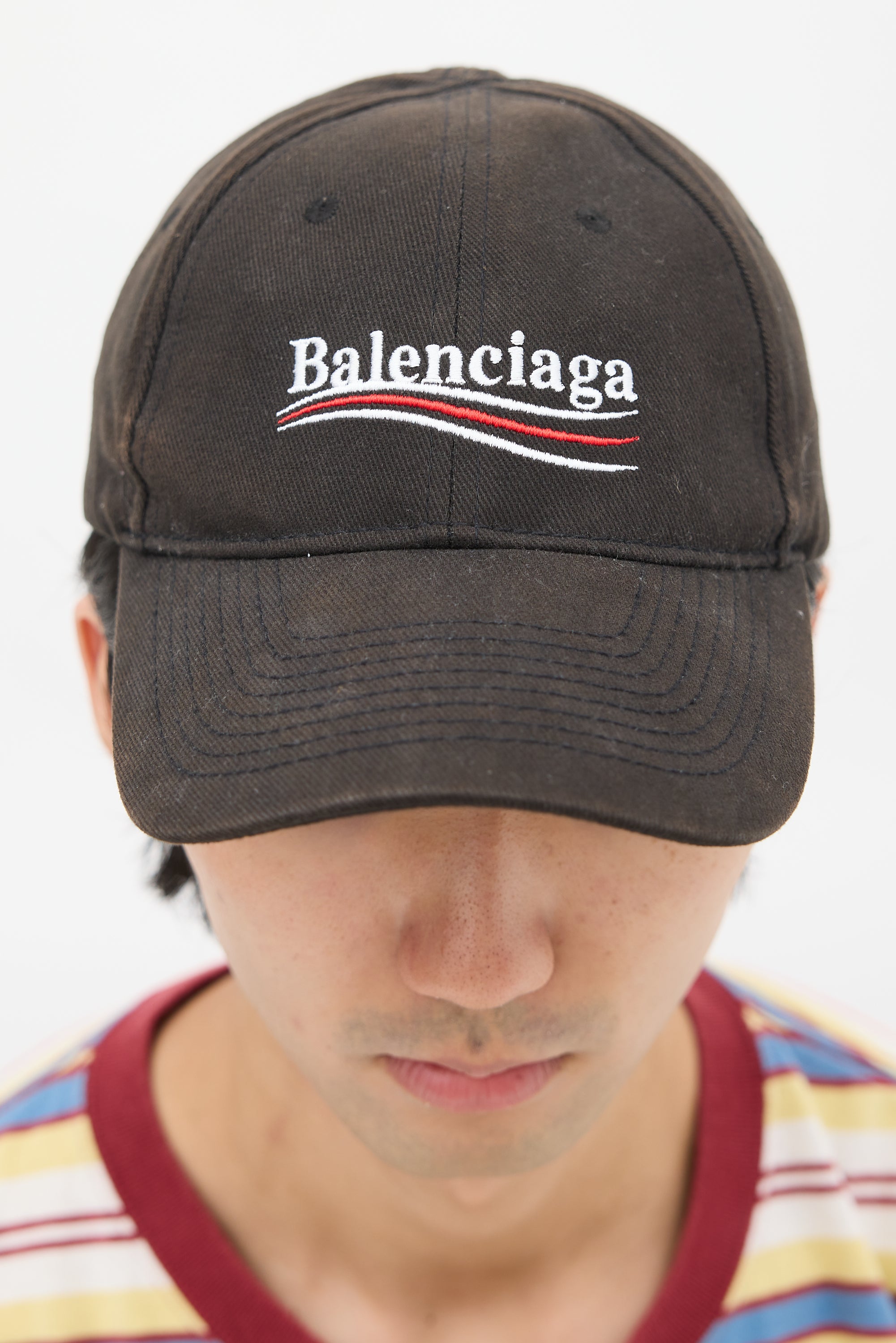 Balenciaga // Black & Multicolour Campaign Logo Hat – VSP Consignment