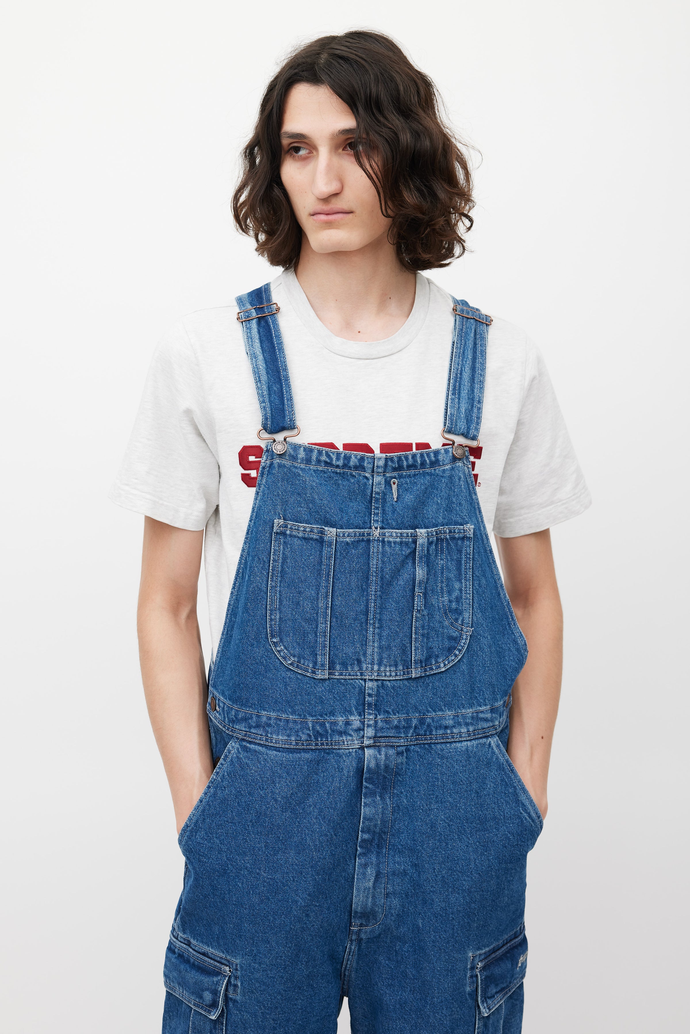 Supreme // Blue Denim Logo Overalls – VSP Consignment