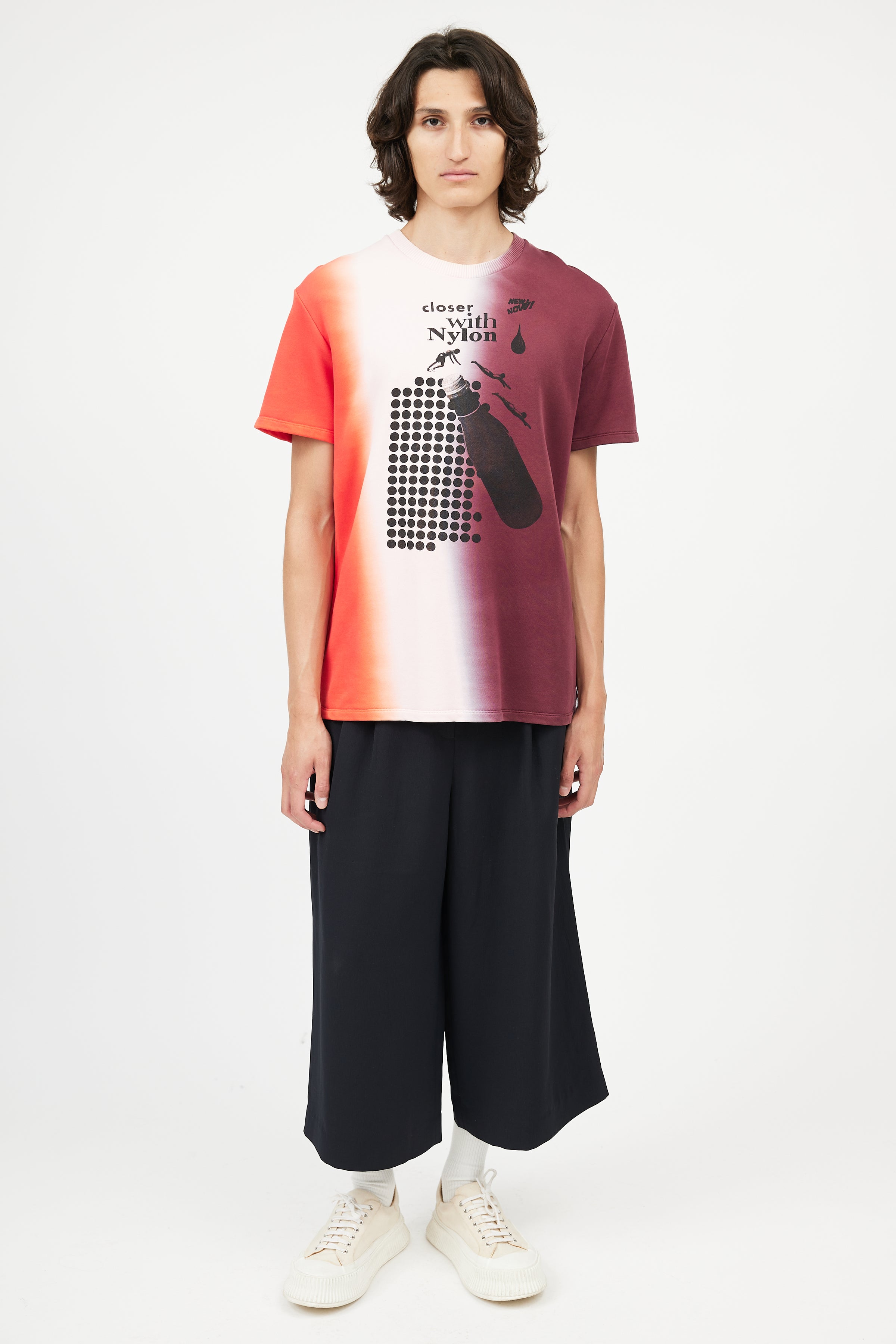 Raf Simons // Red Tie Dye Closer With Nylon T-Shirt – VSP Consignment