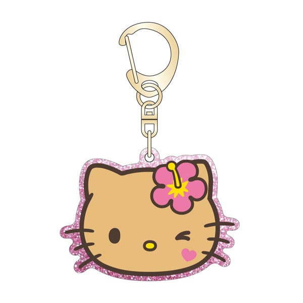 ハローキティ□夏が好き 日焼け 浮輪 水着 ハイビスカス ファスナー