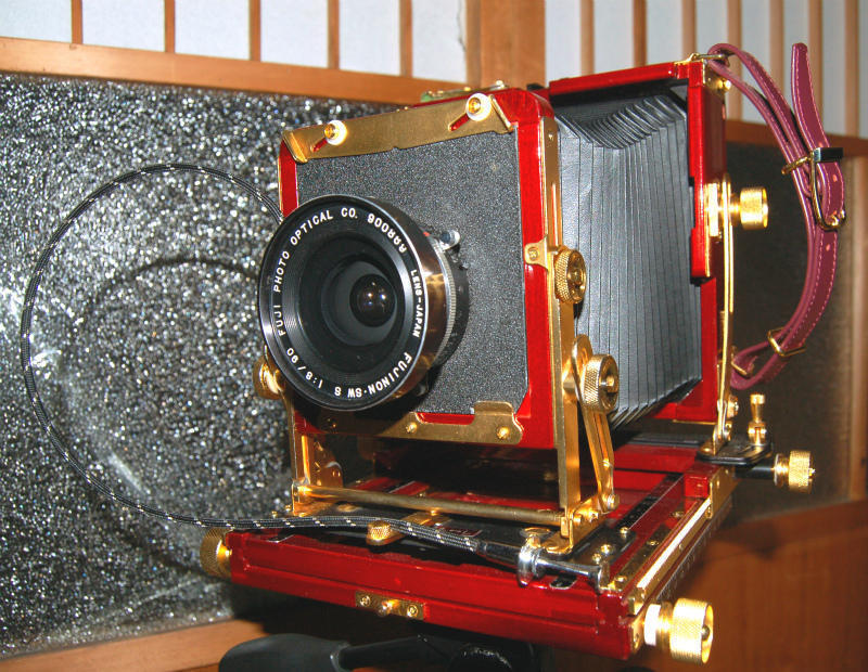 タチハラフィルスタンド4×5シノゴ立原焦茶＋シルバー梨地