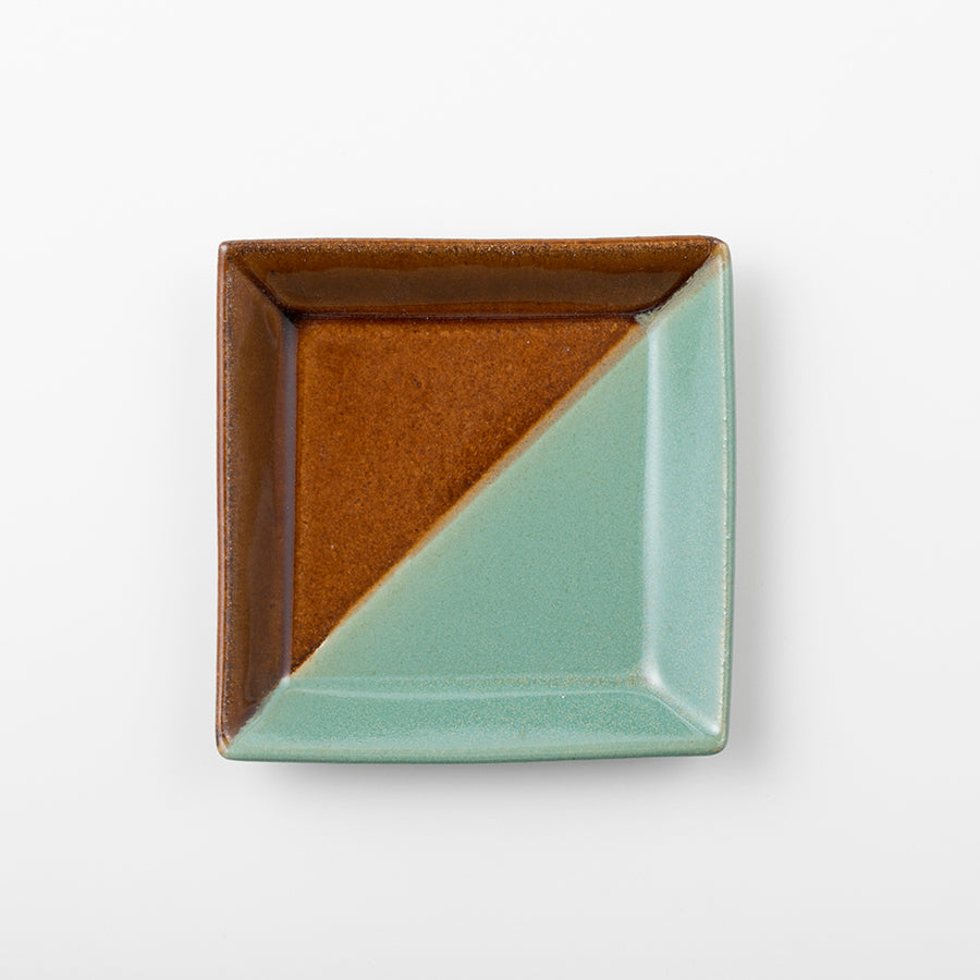 益子焼｜道祖土和田窯 Official Website】かけわけ 角皿200