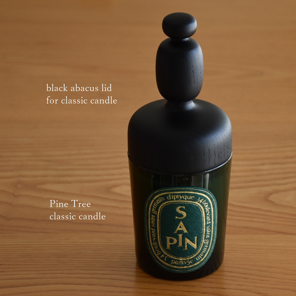 Diptyque】木製キャンドルリッドとハロウィンインテリア【black abacus