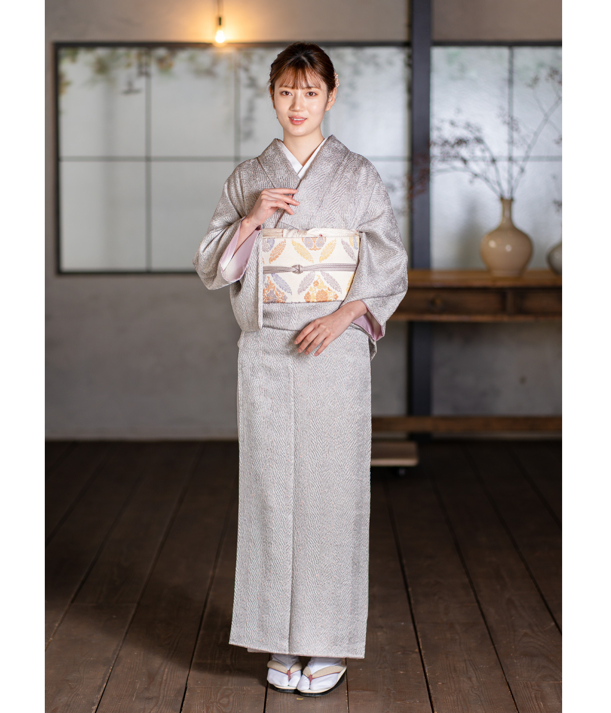 正絹小紋 京都 着物レンタル | 和凛
