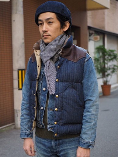 ユーズド加工のデニムスタイル