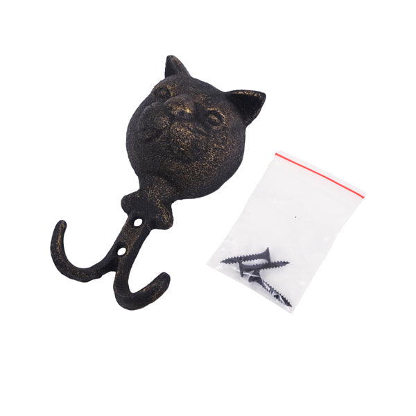 猫まっしぐらセレクト】アンティーク風 猫のアイアンフック キャット