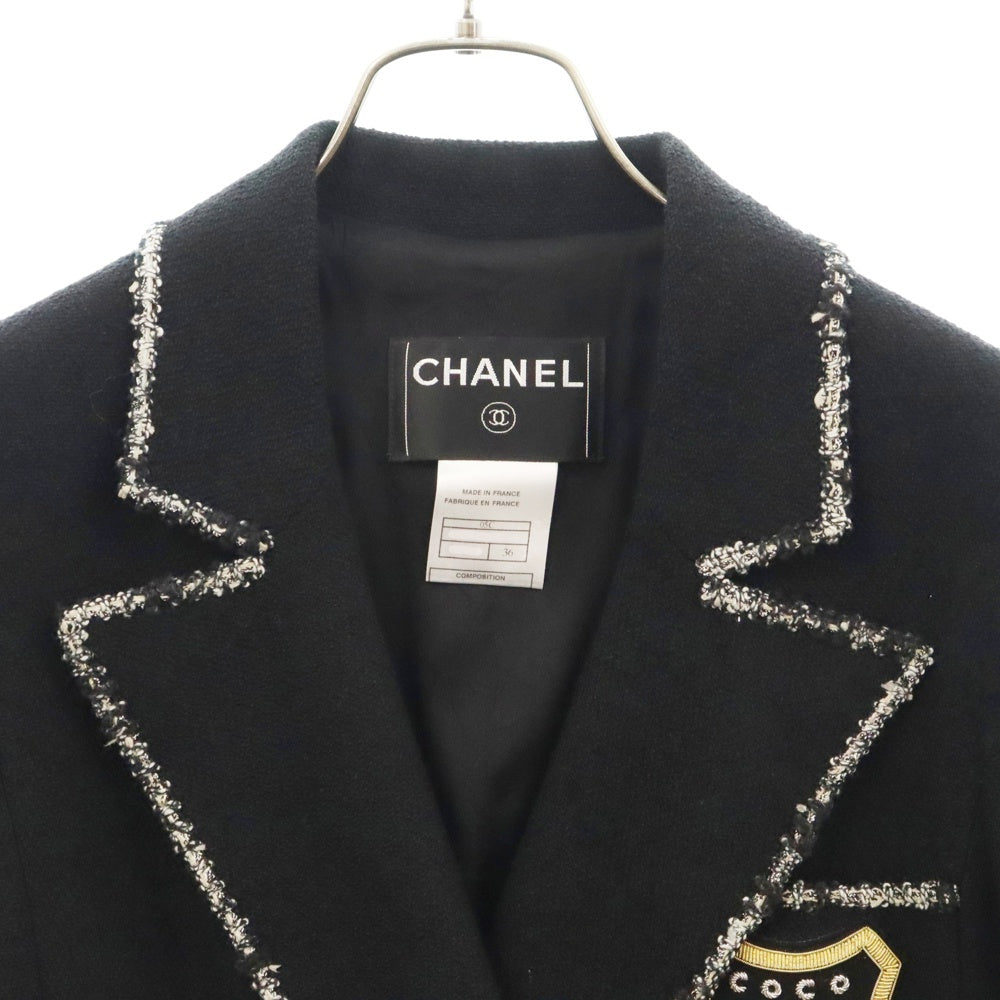 CHANEL(シャネル) ツイード コート エンブレム アウター ココマーク