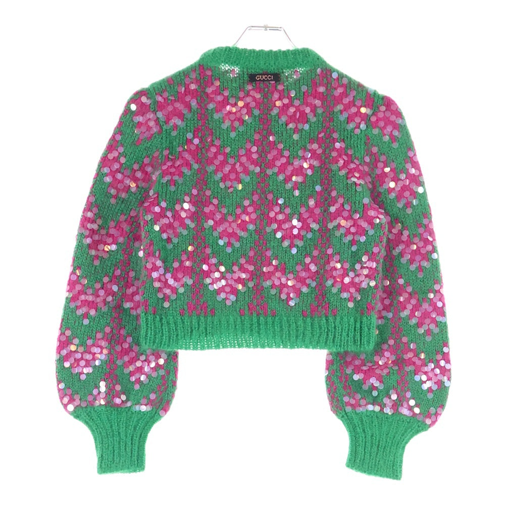 GUCCI(グッチ) Crop Sequin Sweater クロップ スパンコールニット