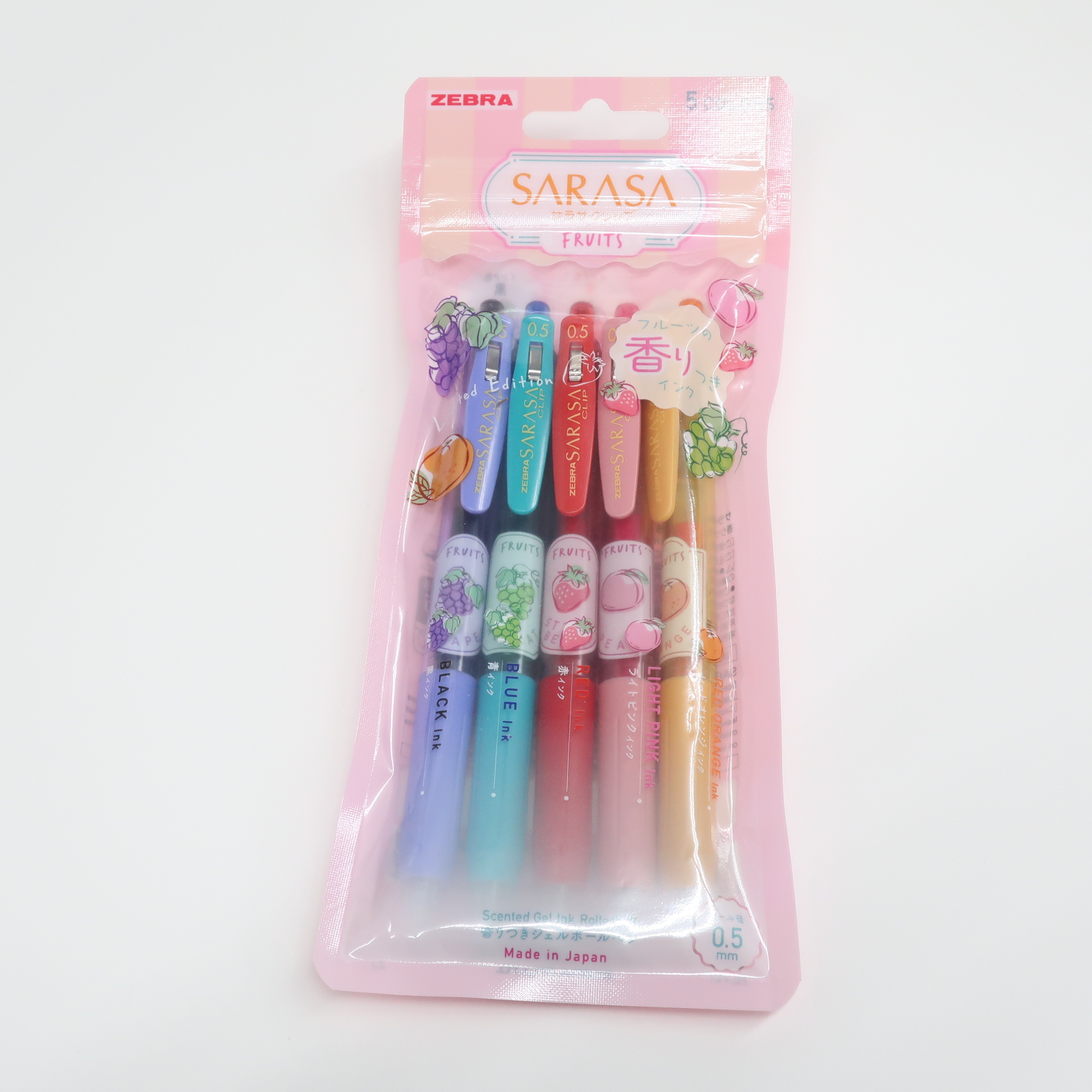 ゼブラ 限定サラサクリップ フルーツ 5本入｜文具のことなら渡敬文具館