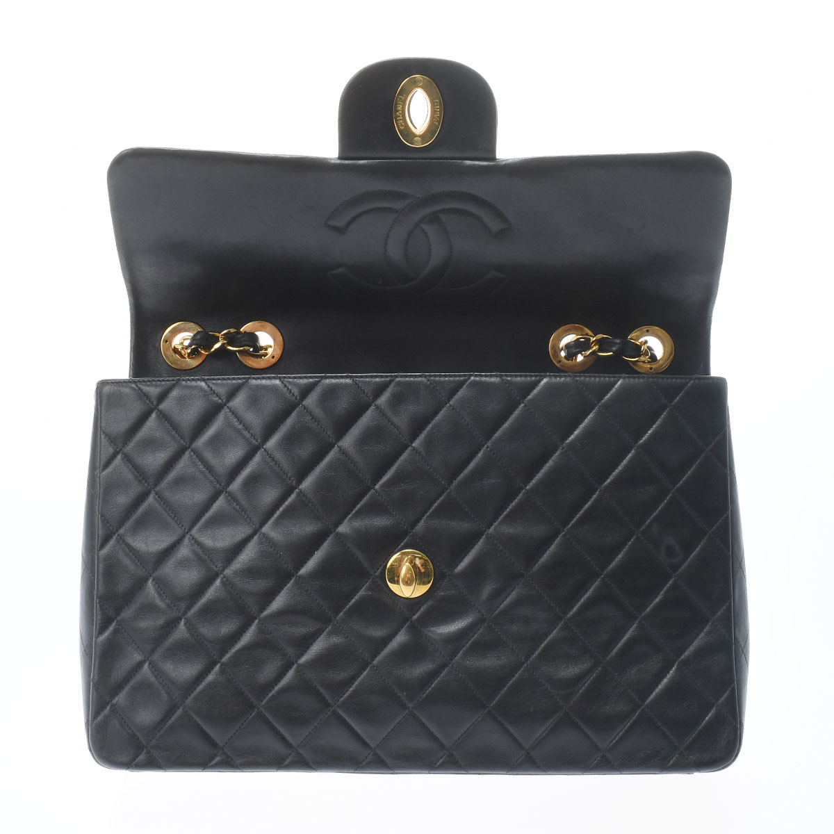 マトラッセ チェーンショルダー 34 ブラック/ゴールド金具 A01094