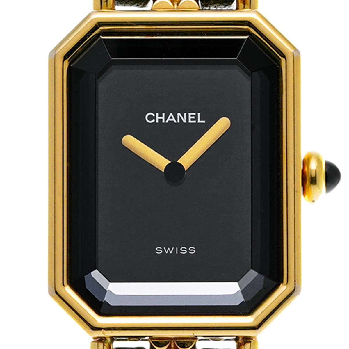 シャネル プルミエール M H0001 ブラック レディース 時計 【中古