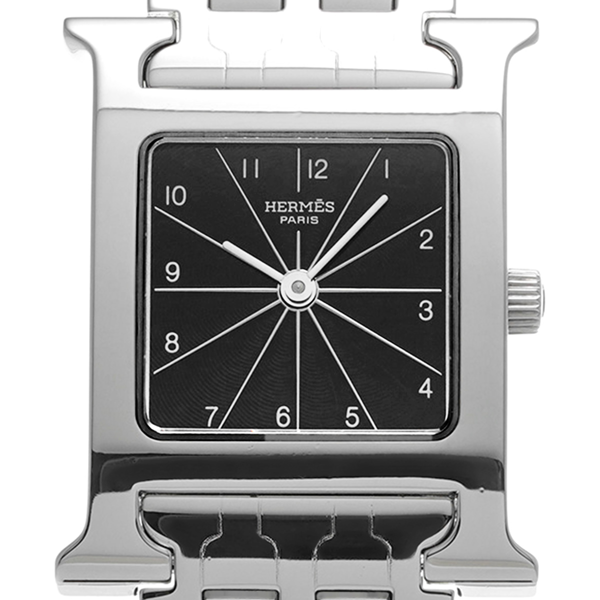 エルメス Hウォッチ HH1.210 ブラック レディース 時計 【中古