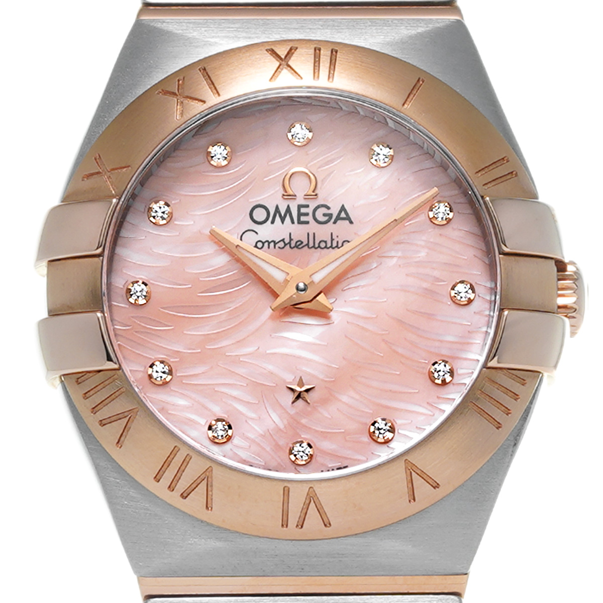 オメガ コンステレーション クォーツ 123.20.24.60.57.003 ピンク