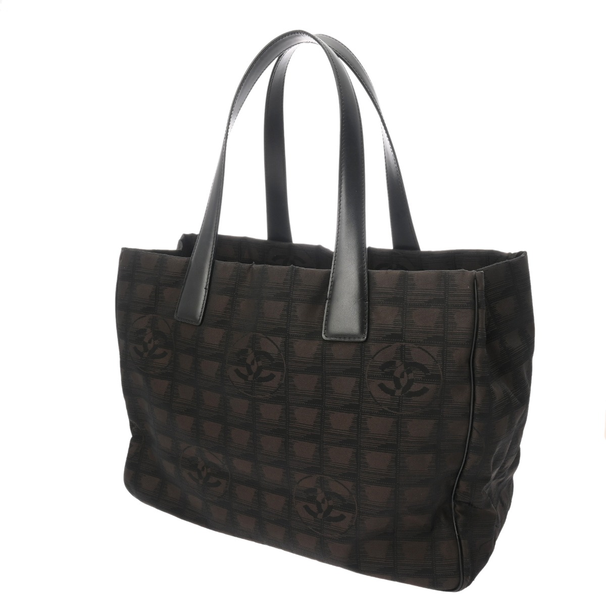 シャネル ニュートラベル トート MM マロン ナイロン レディース