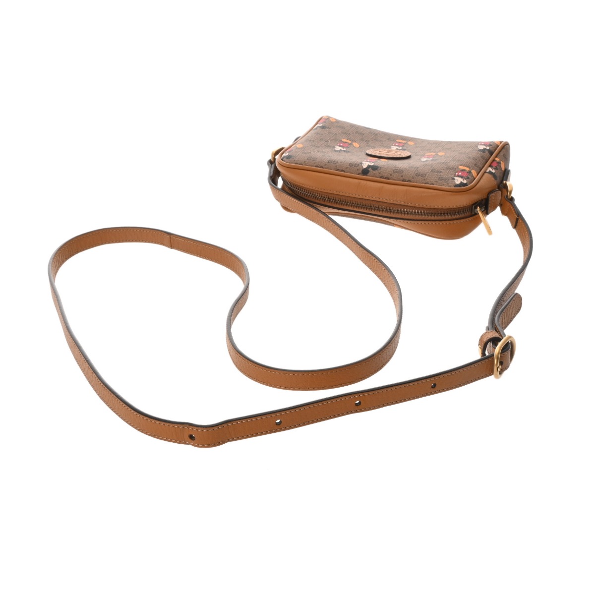 グッチ ミニGGスプリーム ディズニーコラボ ミッキーマウス ブラウン