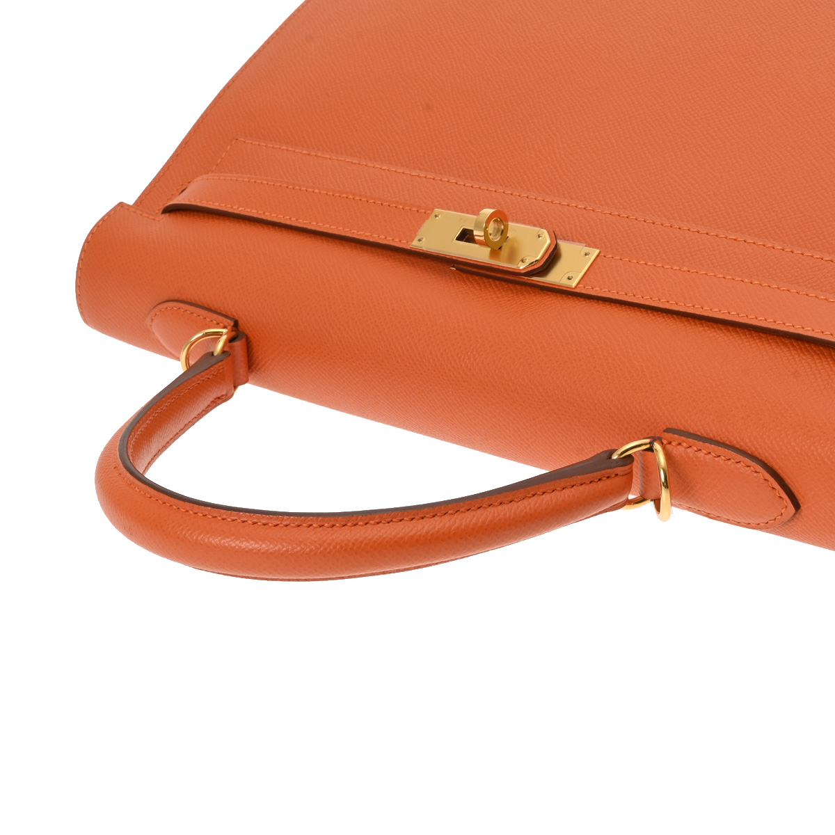 エルメス ケリー 35 外縫い 2WAY オレンジ ヴォーエプソン レディース