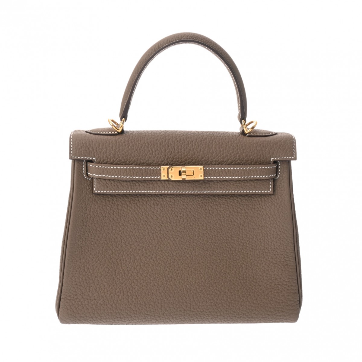 エルメス ケリー 25 内縫い 2WAY エトゥープ トゴ レディース バッグ