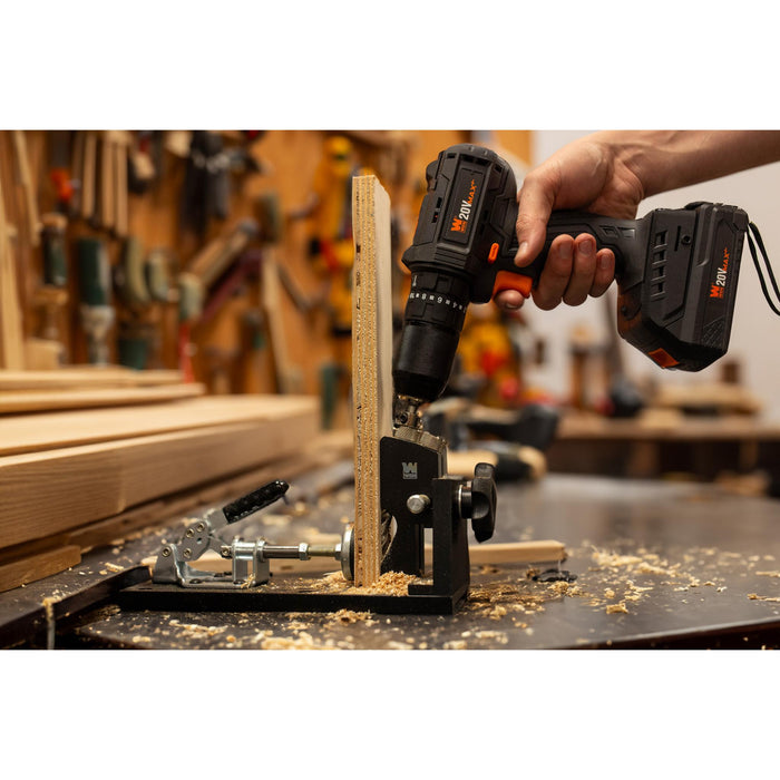 WEN WA1527 Metal Pocket Hole Jig Kit with L-Base, Step Drill Bit